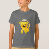 Sunny Ciao Puppy – Fun Yellow Dog Kids' T-Shirt (Voorkant)