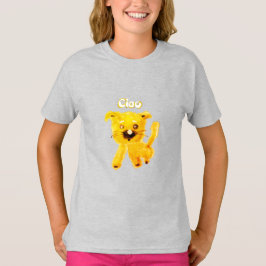 Sunny Ciao Puppy – Fun Yellow Dog Kids' T-Shirt