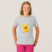 Sunny Ciao Puppy – Fun Yellow Dog Kids' T-Shirt (Voorkant volledig)
