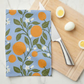 Sunny Citrus Sinaasappels Grove Pattern Keukenhand Theedoek (Quarter Fold)