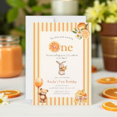 Sunny Citrus Slice Birthday Party Invite Kaart