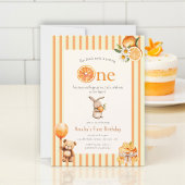 Sunny Citrus Slice Birthday Party Invite Kaart