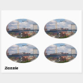 Sunny Cleveland Ohio Oval Sticker (Vel)