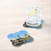 Sunny Cleveland River Uitzicht Kartonnen Onderzetters (Insitu)