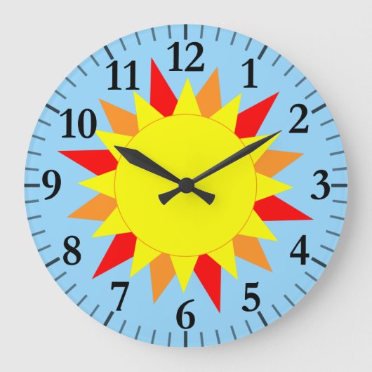 Sunny Clock 2 - Met Uur & Minute Ticks Grote Klok (Voorkant)