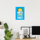 Sunny Cloudy Smiliy Poster (Thuiskantoor)
