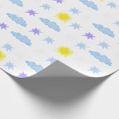 Sunny, Cloudy, Starry Weather Pattern Cadeaupapier (Hoek)