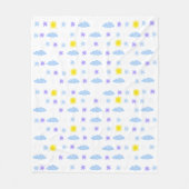 Sunny, Cloudy, Starry Weather Pattern Fleece Deken (Voorkant)