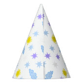Sunny, Cloudy, Starry Weather Pattern Funny Feesthoedjes (Achterkant)