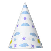 Sunny, Cloudy, Starry Weather Pattern Funny Feesthoedjes (Voorkant)