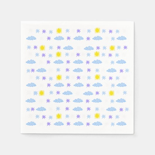 Sunny, Cloudy, Starry Weather Pattern Servet (Voorkant)