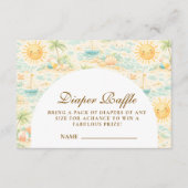 Sunny Coastal Beach Diapper Raffle Informatiekaartje (Voorkant)
