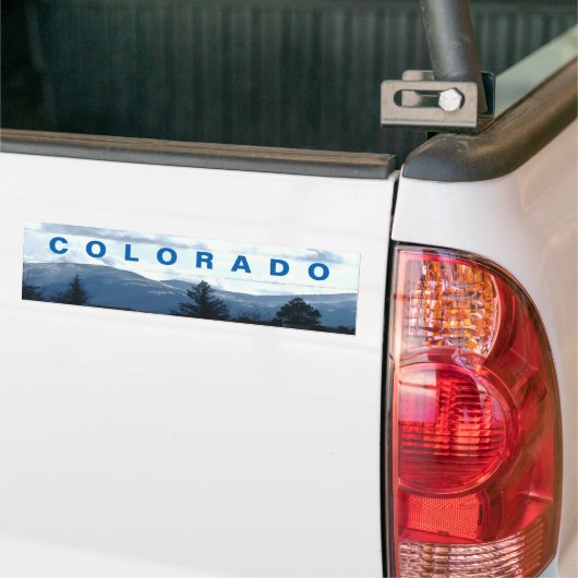 Sunny Colorado Mountain Uitzicht Bumpersticker (Op Truck)