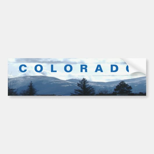 Sunny Colorado Mountain Uitzicht Bumpersticker (Voorkant)