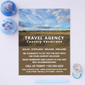 Sunny Country Scene, Travel Agency Advert Flyer (Enkel)