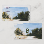 SUNNY COUNTRYSIDE IN TUSCANY-monogram Visitekaartje (Voorkant / Achterkant)