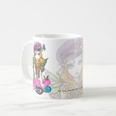"Sunny" Cute Rainbow Butterfly Fairy Mok (Voorkant links)