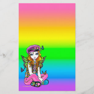 "Sunny" Cute Rainbow Butterfly Fairy Stationery Briefpapier