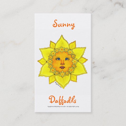 Sunny Daffodil reeks #2 Visitekaartje (Voorkant)
