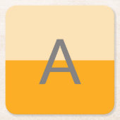 Sunny Daffodil Yellow Monogram Kartonnen Onderzetters (Voorkant)