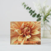 Sunny Dahlia/Happy Birthday Holiday Briefkaart (Staand voorkant)