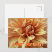 Sunny Dahlia/Happy Birthday Holiday Briefkaart (Voorkant / Achterkant)