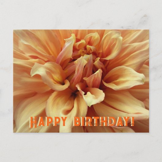 Sunny Dahlia/Happy Birthday Holiday Briefkaart (Voorkant)