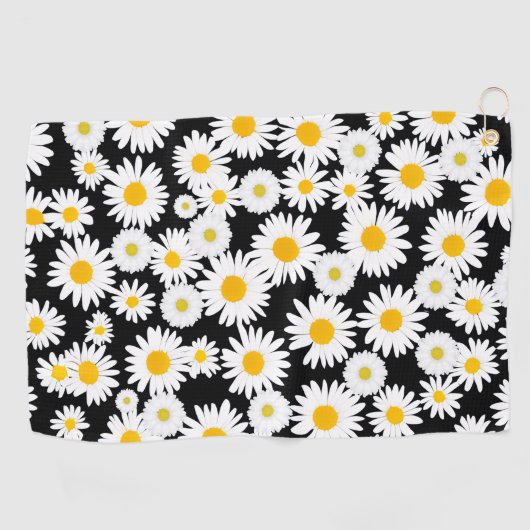 Sunny Daisies Golfhanddoek (Horizontaal)