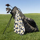 Sunny Daisies Golfhanddoek (Groen)