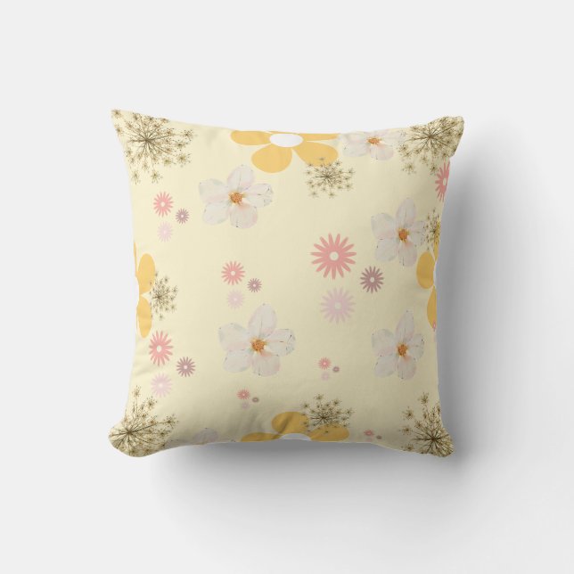 Sunny Daisies Pillow Kussen (Voorkant)
