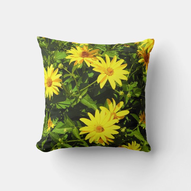 Sunny Daisy Garden Pillow Kussen (Voorkant)