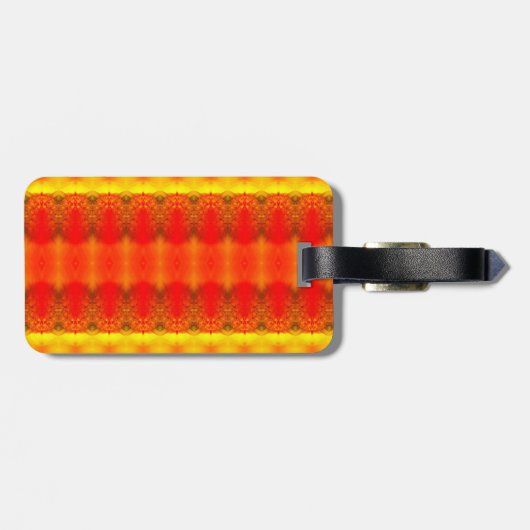 Sunny Daisy Ikat 2 Miami Bagagelabel (Achterkant horizontaal)