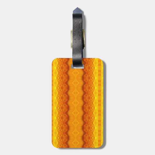 Sunny Daisy Ikat 3 Bagagelabel (Achterkant verticaal)