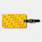 Sunny Daisy Ikat 4 Sangria Bagagelabel (Voorkant horizontaal)