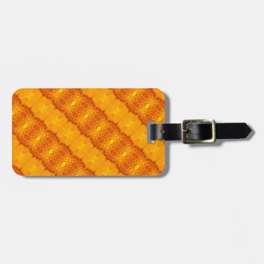 Sunny Daisy Ikat 5 Bagagelabel (Voorkant horizontaal)