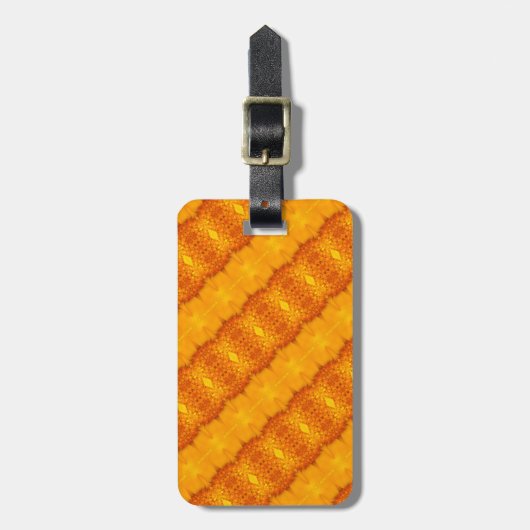 Sunny Daisy Ikat 5 Bagagelabel (Voorkant verticaal)