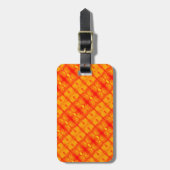 Sunny Daisy Ikat 5 Sangria Bagagelabel (Voorkant verticaal)