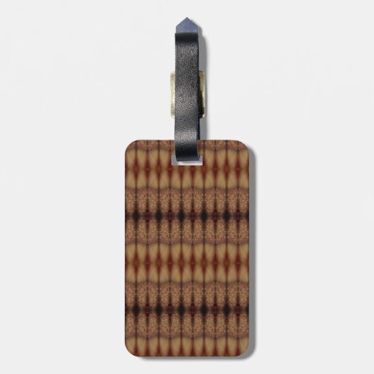 Sunny Daisy Ikat 6 Fog Bagagelabel (Achterkant verticaal)