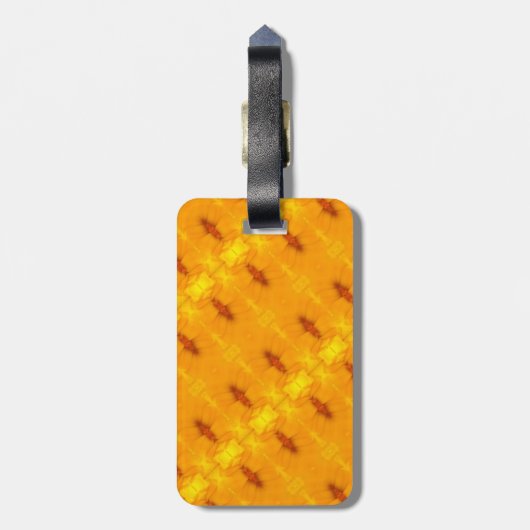 Sunny Daisy Ikat Bagagelabel (Achterkant verticaal)