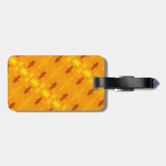 Sunny Daisy Ikat Bagagelabel (Achterkant horizontaal)