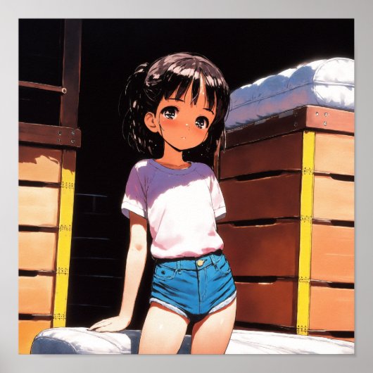 Sunny Day Anime Girl Poster (Voorkant)