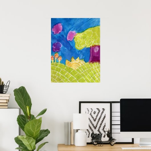 Sunny Day Art Poster Print (Thuiskantoor)