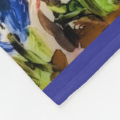 Sunny Day Blue Tulips Fleece Deken (Hoek)