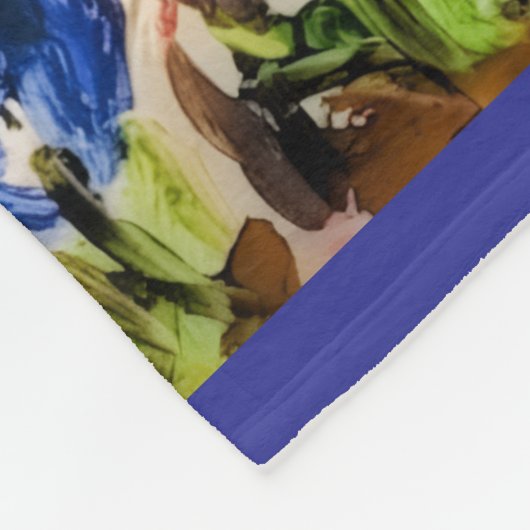 Sunny Day Blue Tulips Fleece Deken (Hoek)