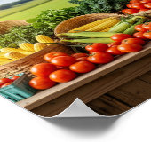 Sunny Day Boerderij Stand Poster (Hoek)