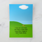 Sunny Day Daddy Vaderdag Foto Wenskaart Kaart (Binnen)