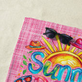 Sunny Day Pink Strandlaken (In situ)