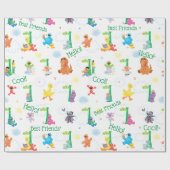 Sunny Day Sesamstraat Pattern Cadeaupapier (Vlak)