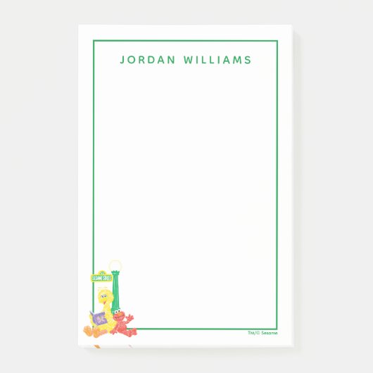 Sunny Day Sesamstraat Pattern Post-it® Notes (Voorkant)