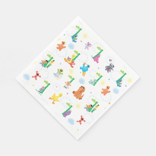 Sunny Day Sesamstraat Pattern Servet (Hoek)